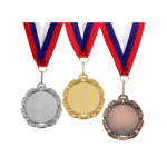 Медаль 70 мм, бронза. С лентой